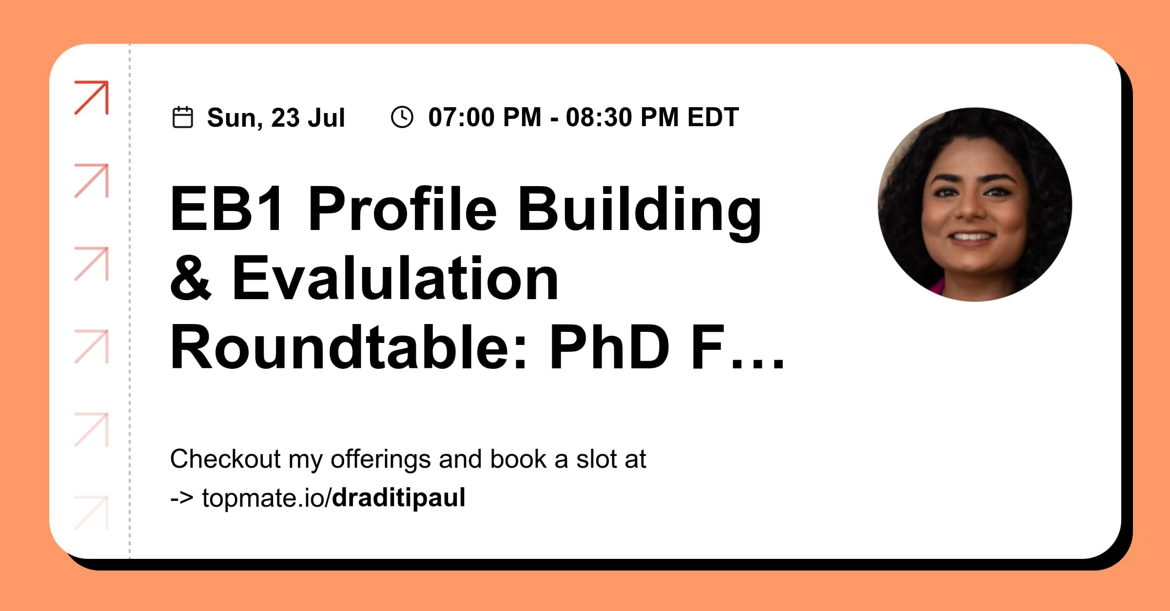 EB1 Profile Building & Evalulation Roundtable PhD Folks in STEM with